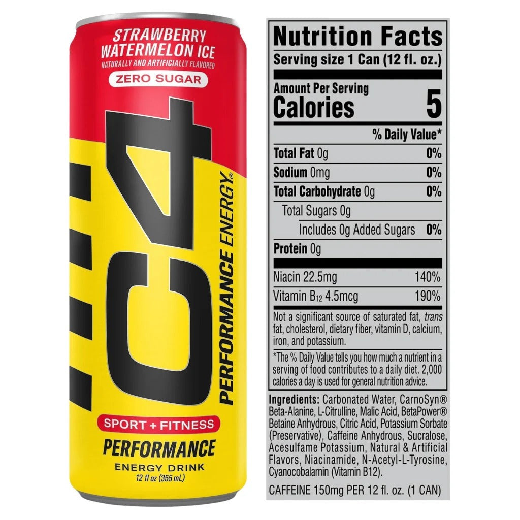 C4 Energy StrawBerry Watermelon Ice 473ml