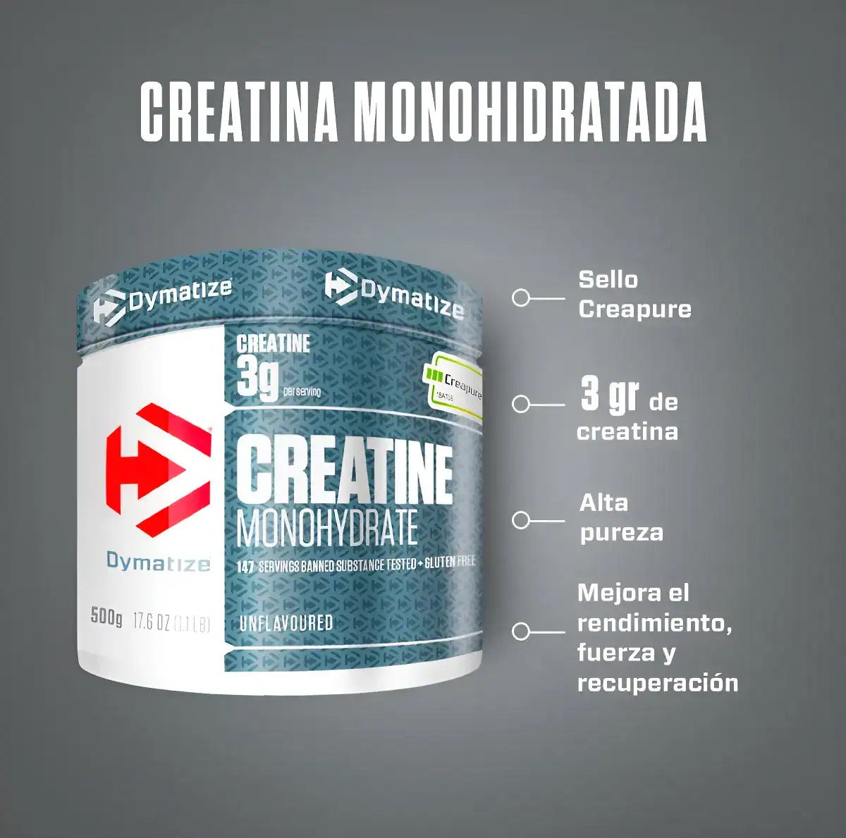Creatina Monohidrata Dymatize 300gr