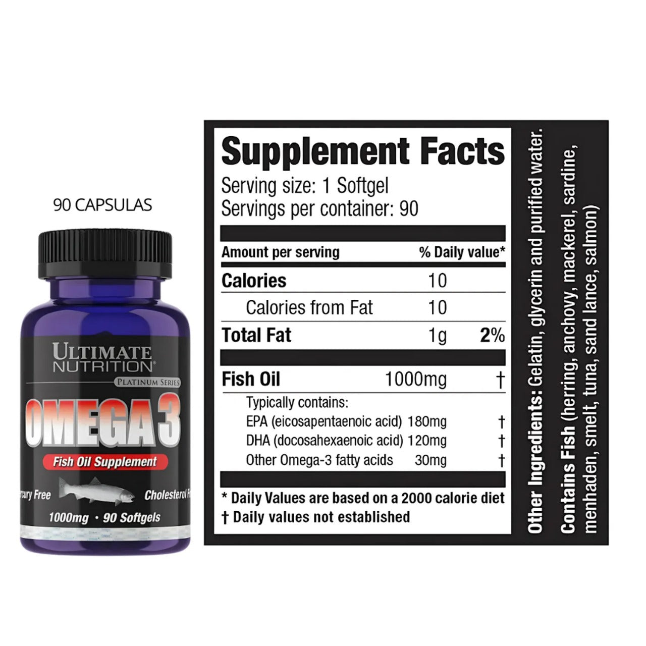 Omega 3 / 90 capsulas/ Ultimate Nutrition