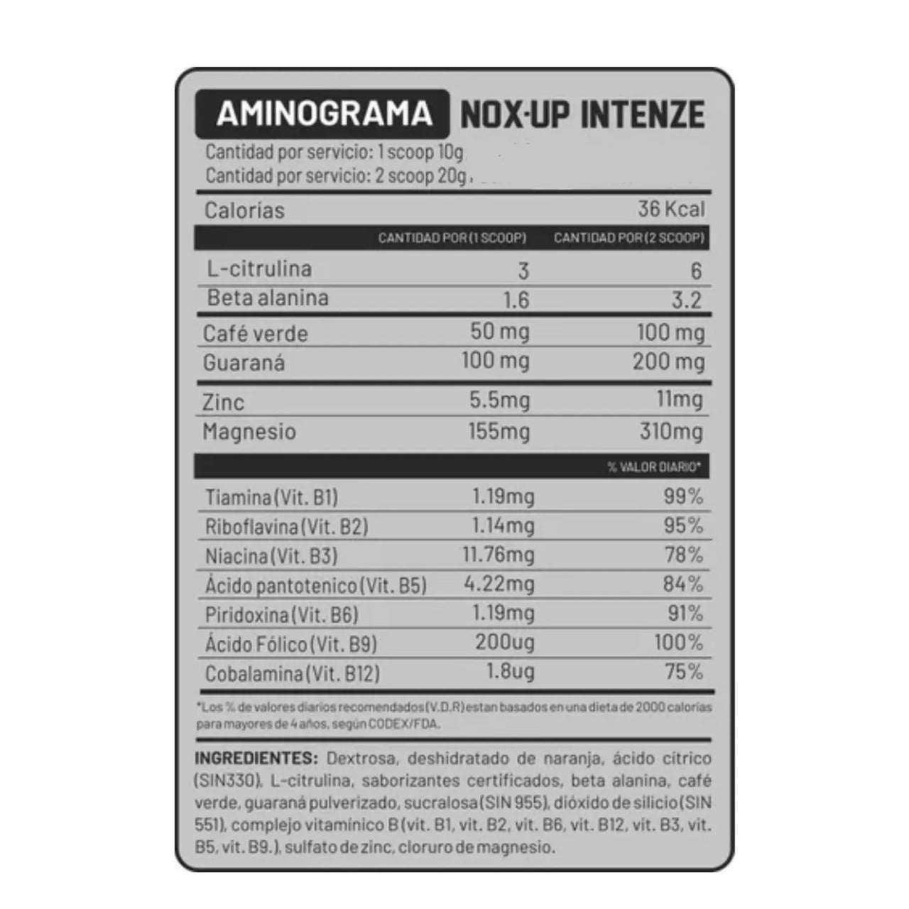 Pre-Entreno Nox-Up 1kg