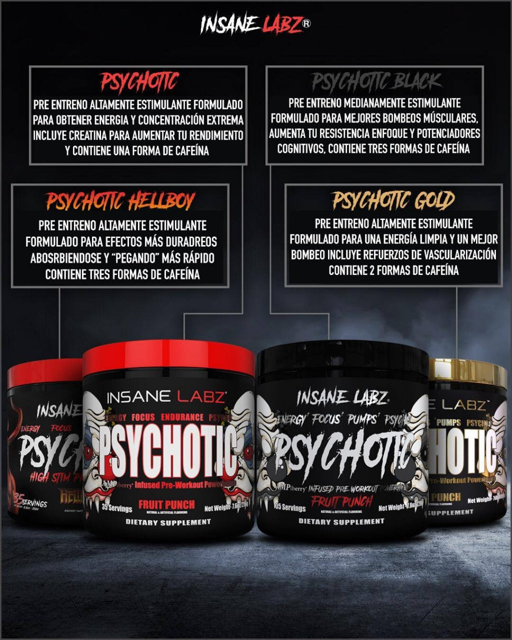 Pre-Entreno/ Psychotic Gold / Insane Labz