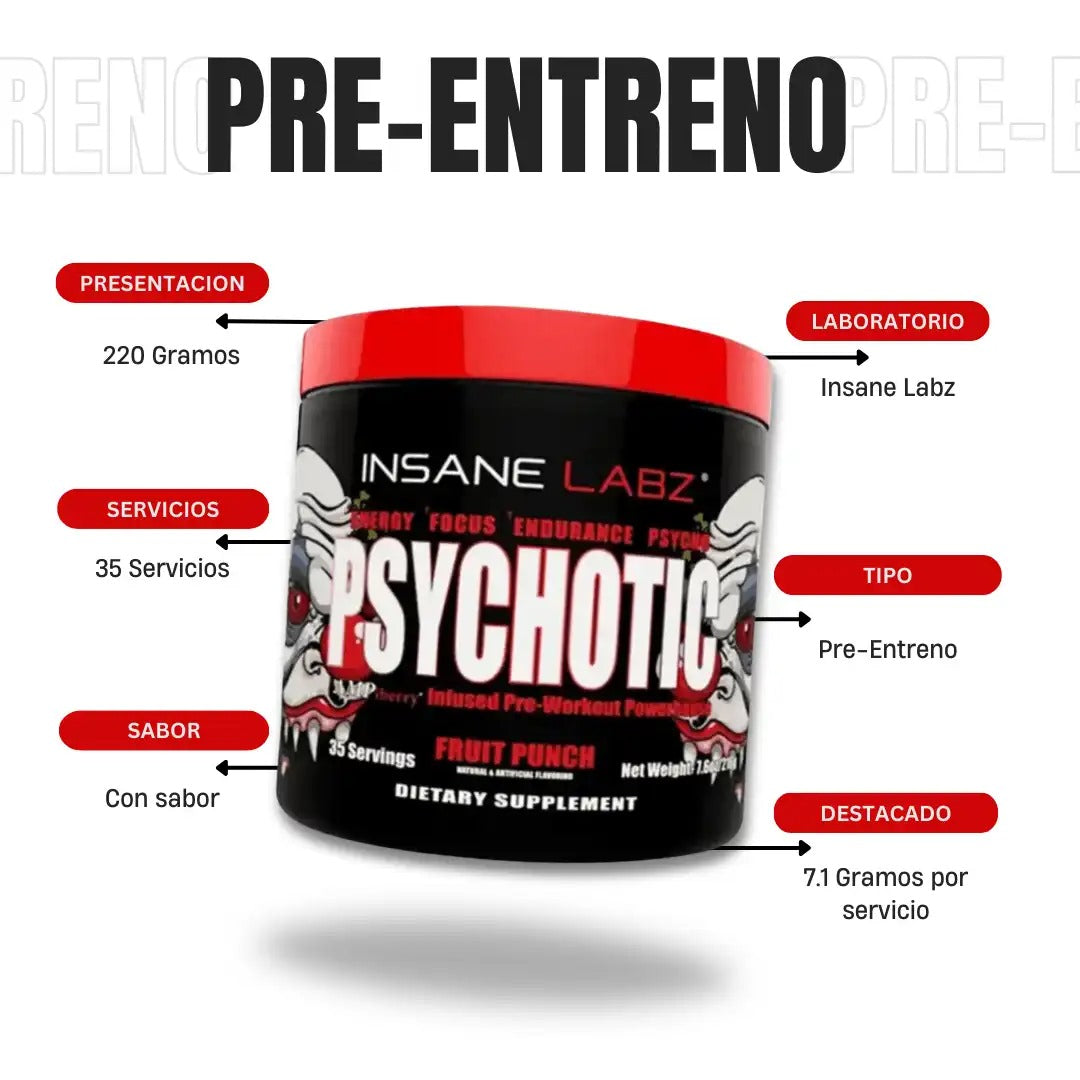 Pre-Entreno/ Psychotic Red / Insane Labz