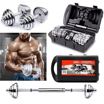 SET DE MANCUERNAS DE 20KG CON ADAPTADOR